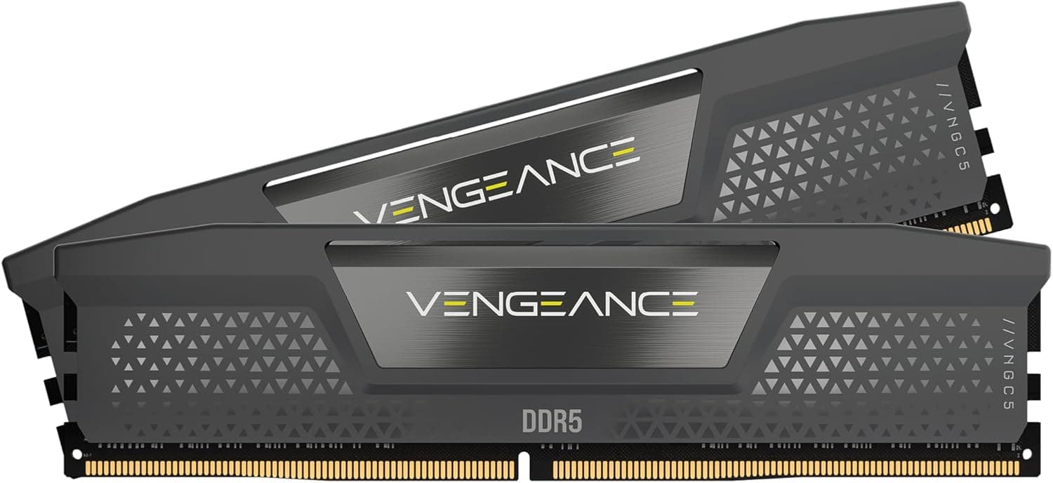 CORSAIR VENGEANCE DDR5 32 GB (2 x 16 GB) DDR5 6000 MHz CL30 AMD EXPO Intel XMP iCUE memória de computador compatível - cinzento (CMK32GX5M2B6000Z30)