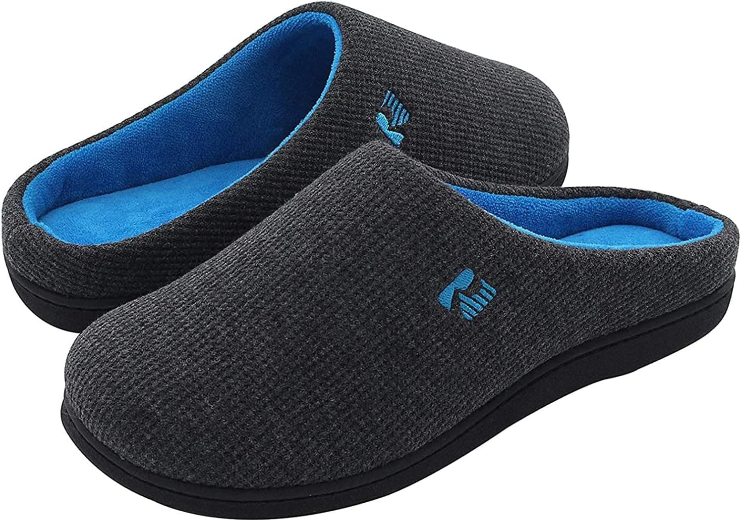 RockDove Pantufas de dois tons e espuma viscoelástica para homem