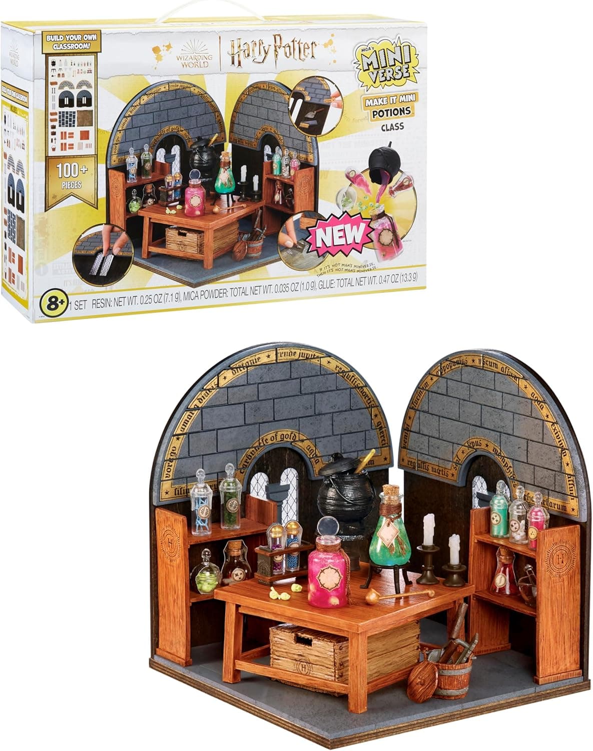 MGA's Miniverse Make It Mini Potions Class - Mini colecionáveis Harry Potter, conjunto de construção, 100 peças, resina, réplica de posições, para colecionadores e crianças + 8 anos, não comestível