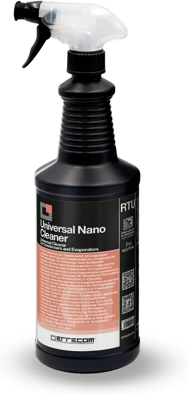 Errecom Universal Nano Cleaner, limpador alcalino universal para ar condicionado, frasco com trigger de 1 l