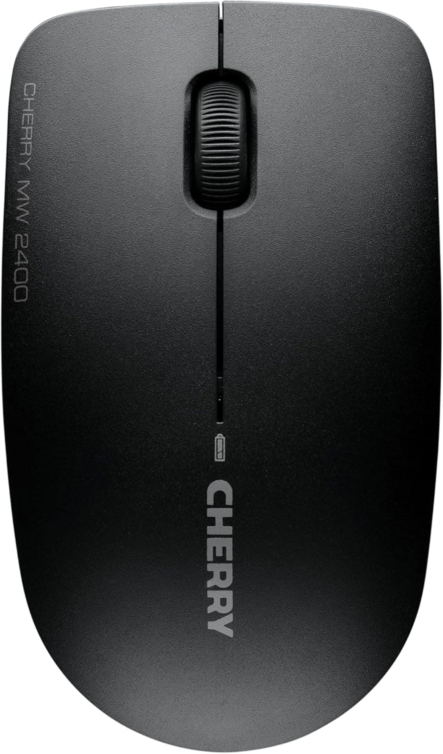 CHERRY MW 2400, rato sem fio, design simétrico para destros e canudos, RF 2,4 GHz, sensor ótico, certificação GS, com pilhas, preto