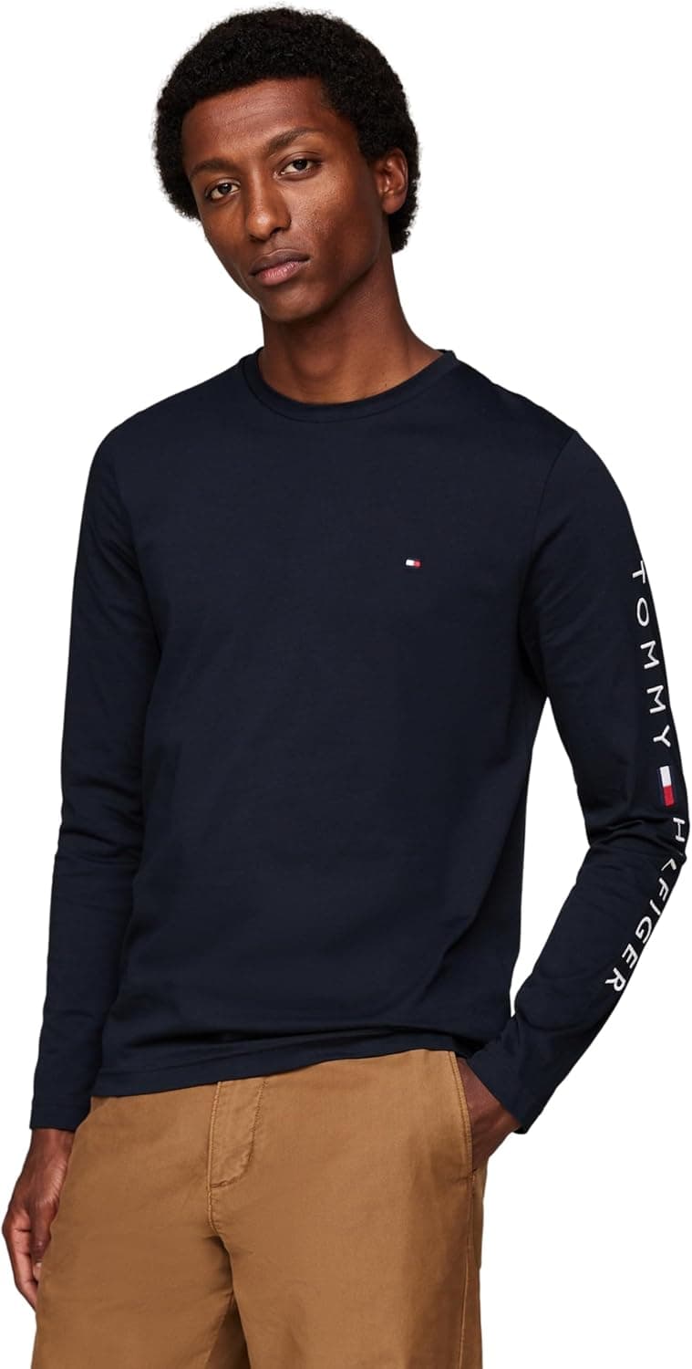 Tommy Hilfiger Camisola para homem Tommy Logo Long Sleeve Tee 