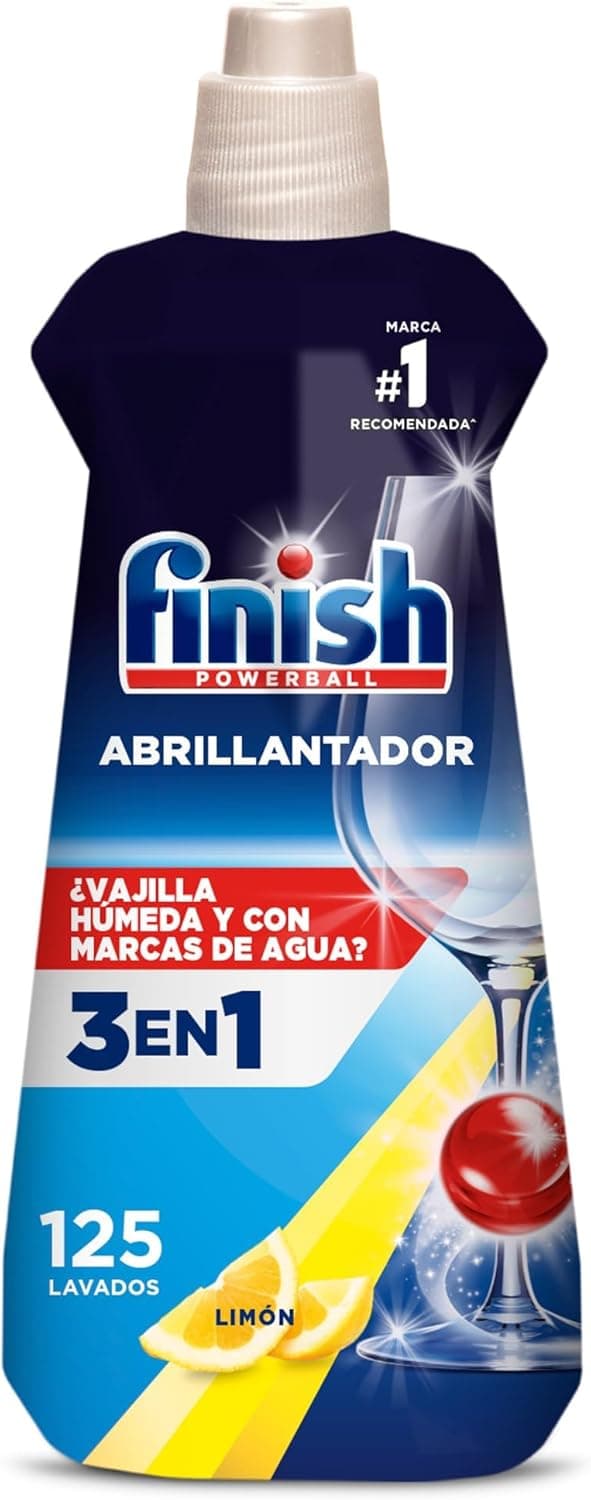 Finish Abrilhantador para máquina de lavar loiça, aroma limão, 125 lavagens, 500 ml