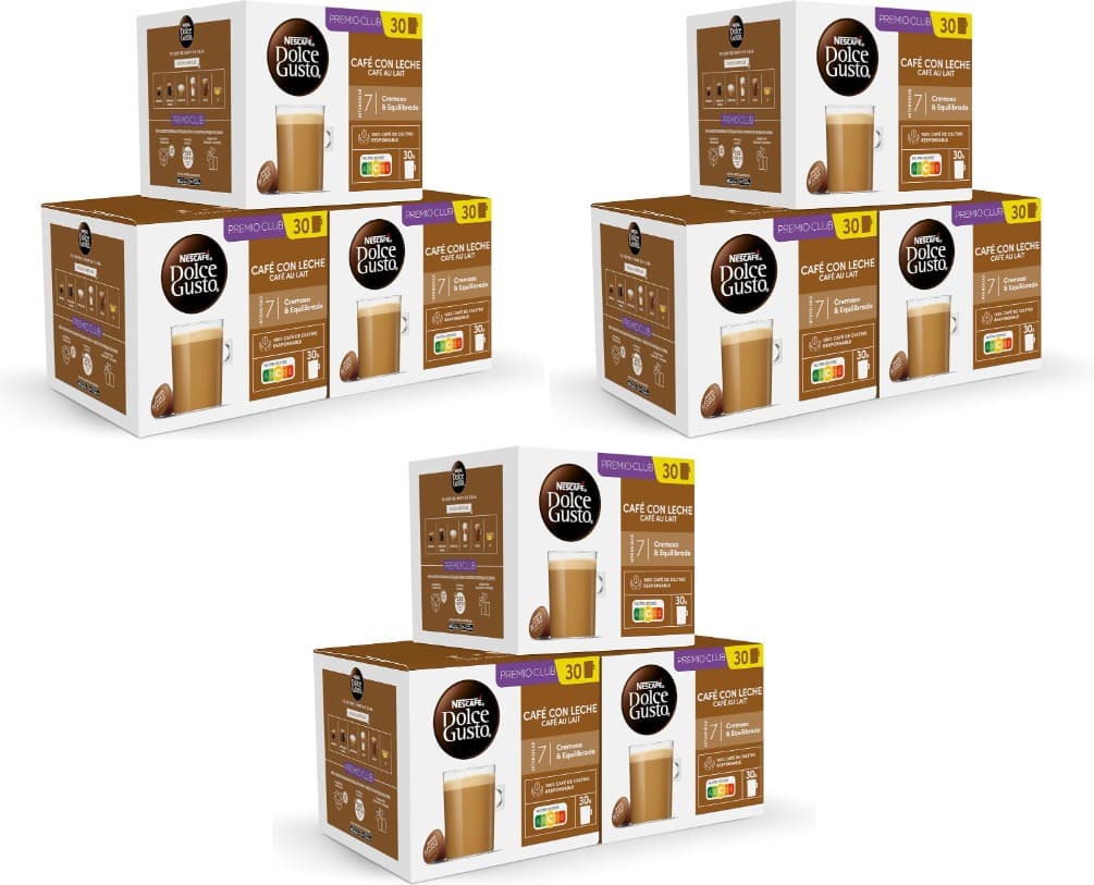 NESCAFÉ Dolce Gusto Café com leite, intensidade 7, 9 embalagens de 30 cápsulas = 270 cápsulas 