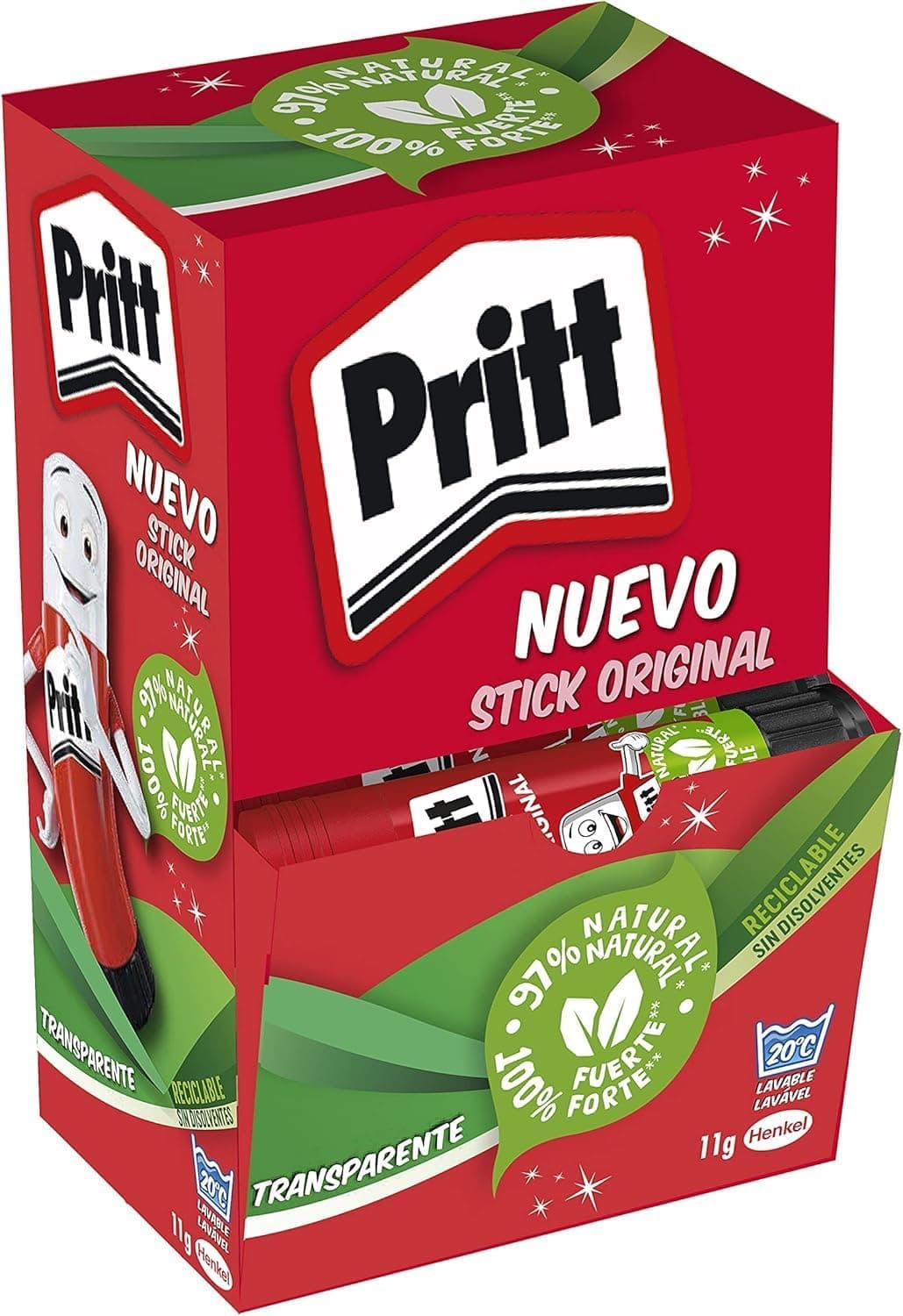 Pritt Sticks de cola infantil segura para crianças para fazer artesanato, 15 x 11 g