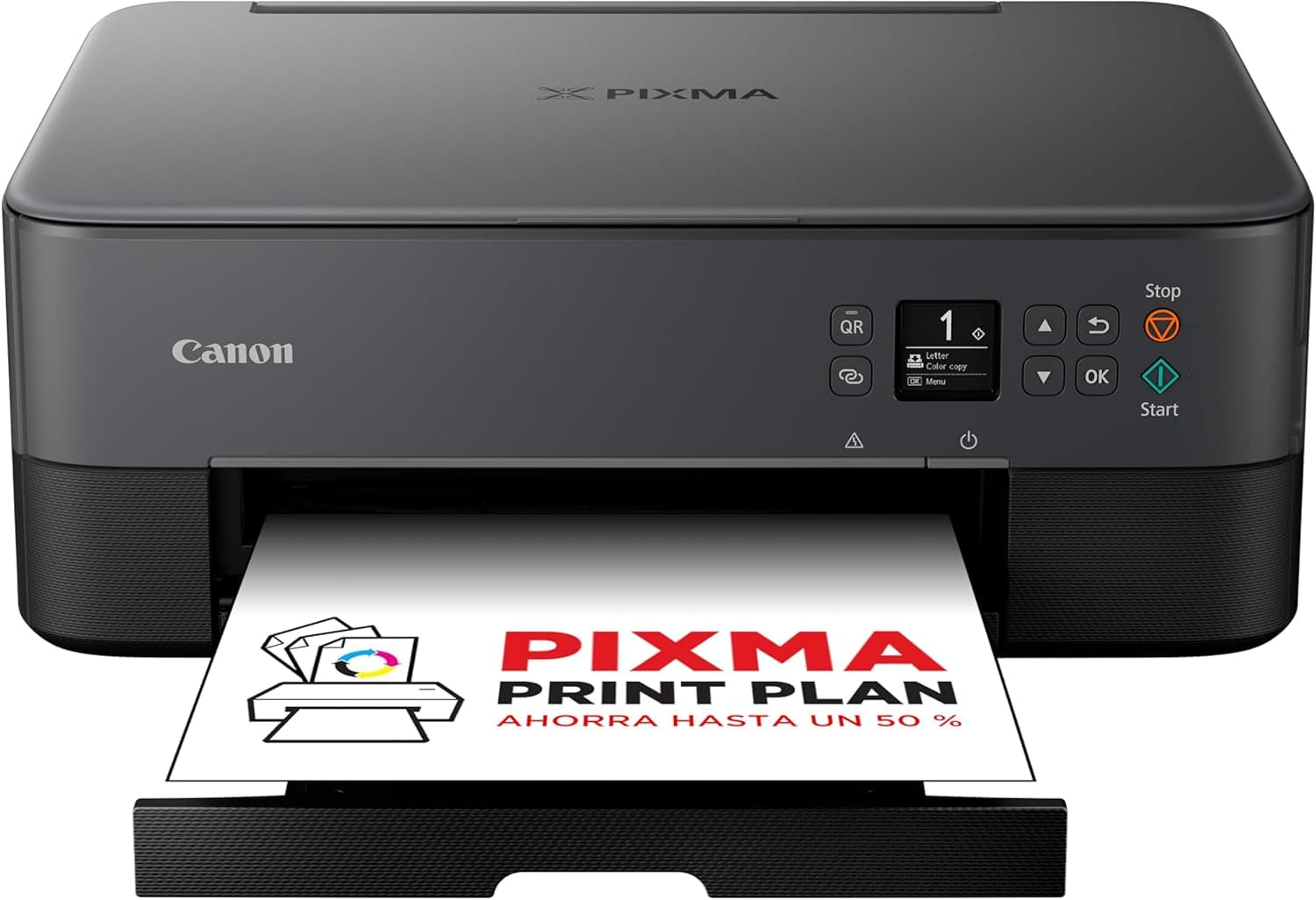 Canon Pixma TS5350i Impressora multifunções 3 em 1, sistema de jato de tinta, impressão, digitalização e cópia, Wi-Fi, Pixma Print Plant, controlo de condições, cartuchos finos, bandeja traseira