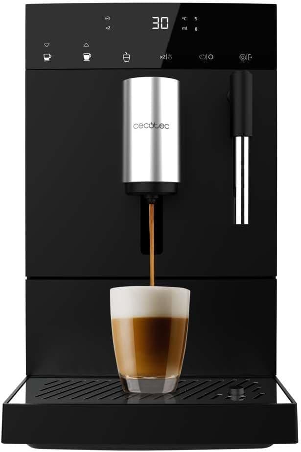 Cecotec Cremmaet Compact Steam | Máquina de café superautomática com vaporizador, moinho e depósito de 1,1 L