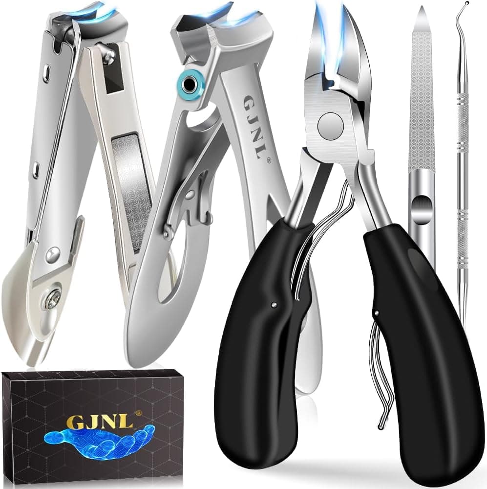 Corta-unhas para idosos unhas grossas - Corta-unhas de unhas dos dedos dos pés extra grandes com caça, corta-unhas profissional para idosos com cabo comprido