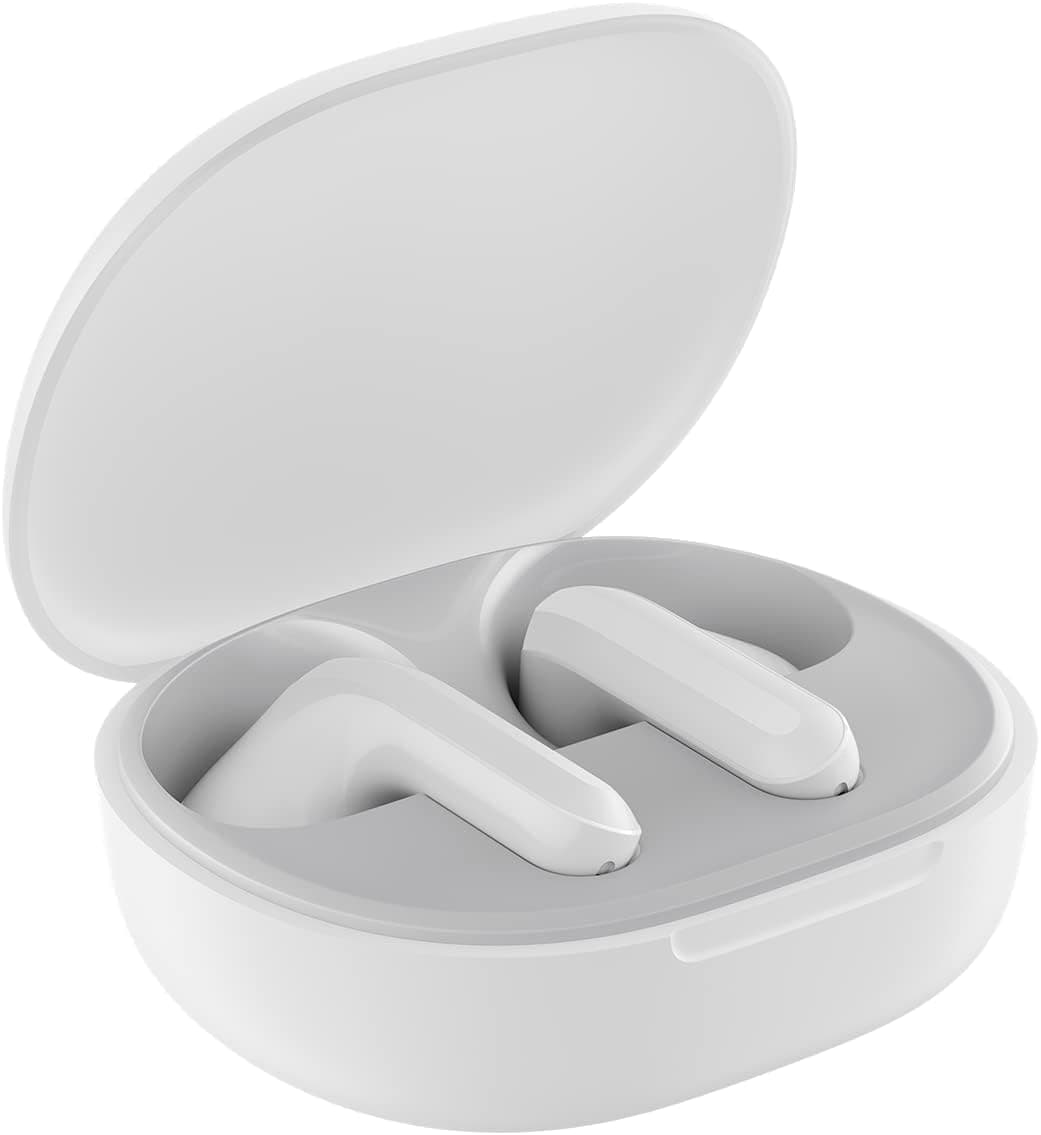 Xiaomi Redmi Buds 4 Lite Auriculares sem fios leves com até 20 horas de autonomia, Bluetooth 5,3, Driver de 12 mm, IPX4, branco (versão de + 3 anos de garantia)