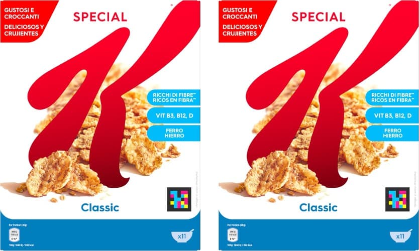 Kellogg's P Classic | Cereais crocantes de trigo integral e arroz para pequeno-almoço, 335 g x 2