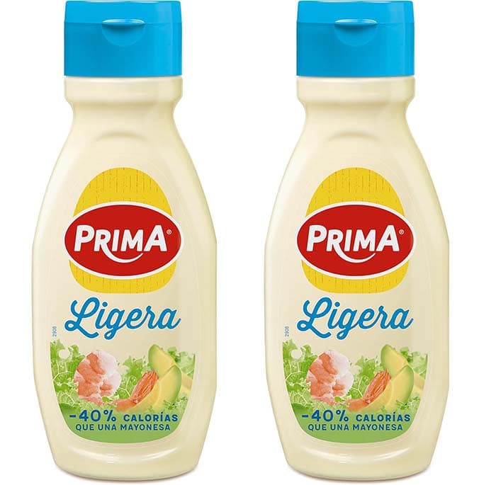 Prima Maionese leve feita com ovos 100% origem Espanha. 390 ml x 2