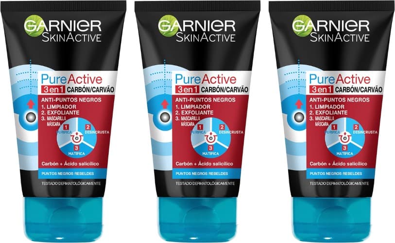 Garnier Skin Active Pure Active Gel, 150 ml x 3