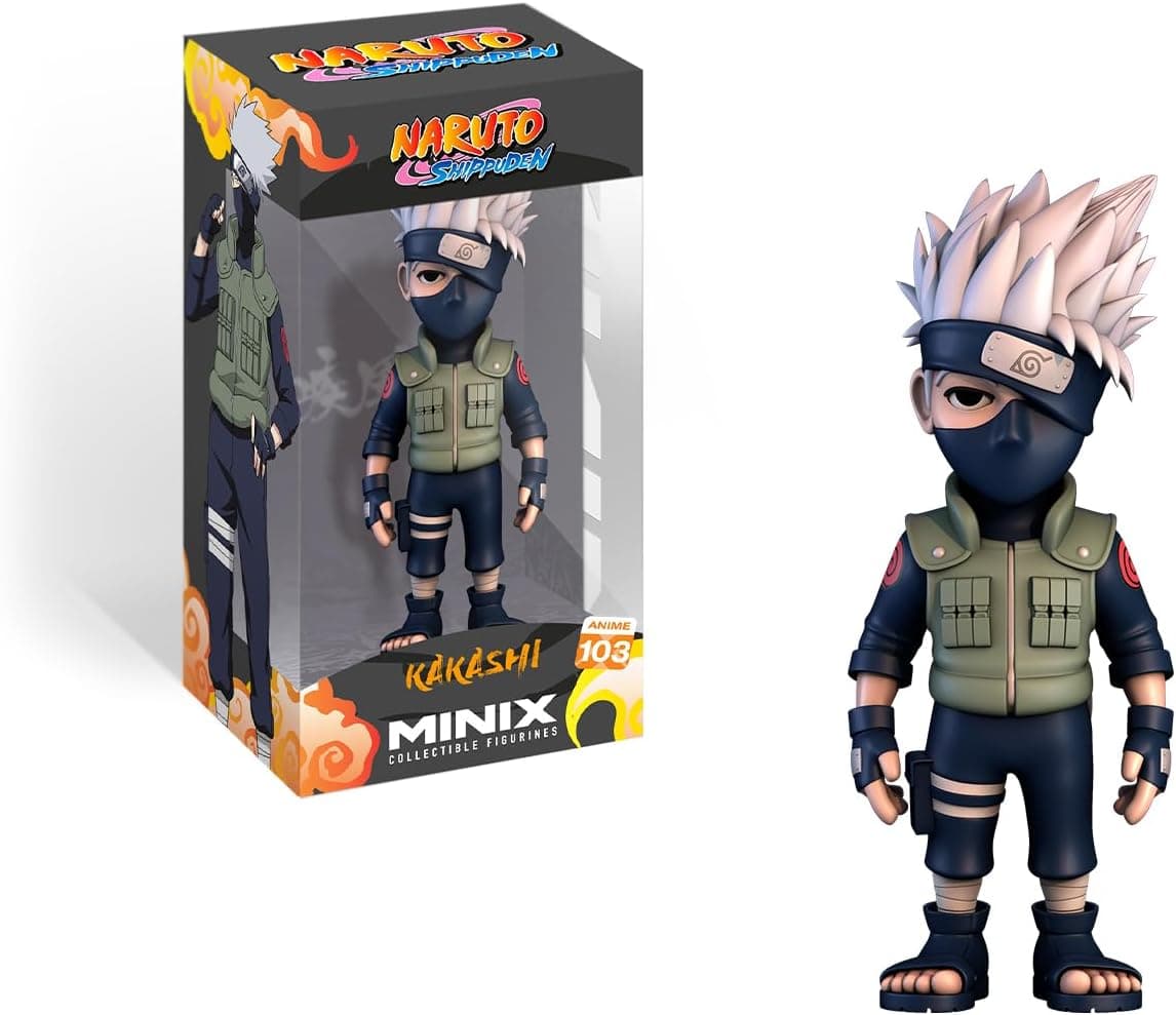 MINIX Figura Naruto Kakashi - Colecionáveis para exibição - ideia de presente - brinquedos para crianças e adultos - fãs de TV BANDAI MN11339