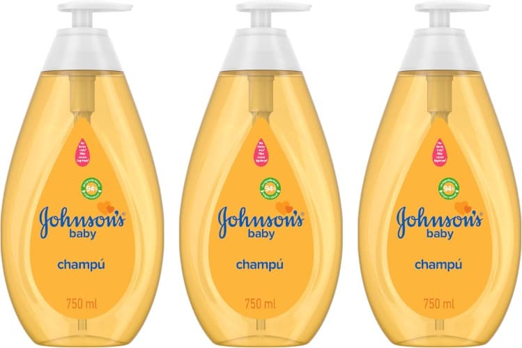Johnson's Baby Shampoo clássico com fórmula sem mais lágrimas, 750 ml x 3