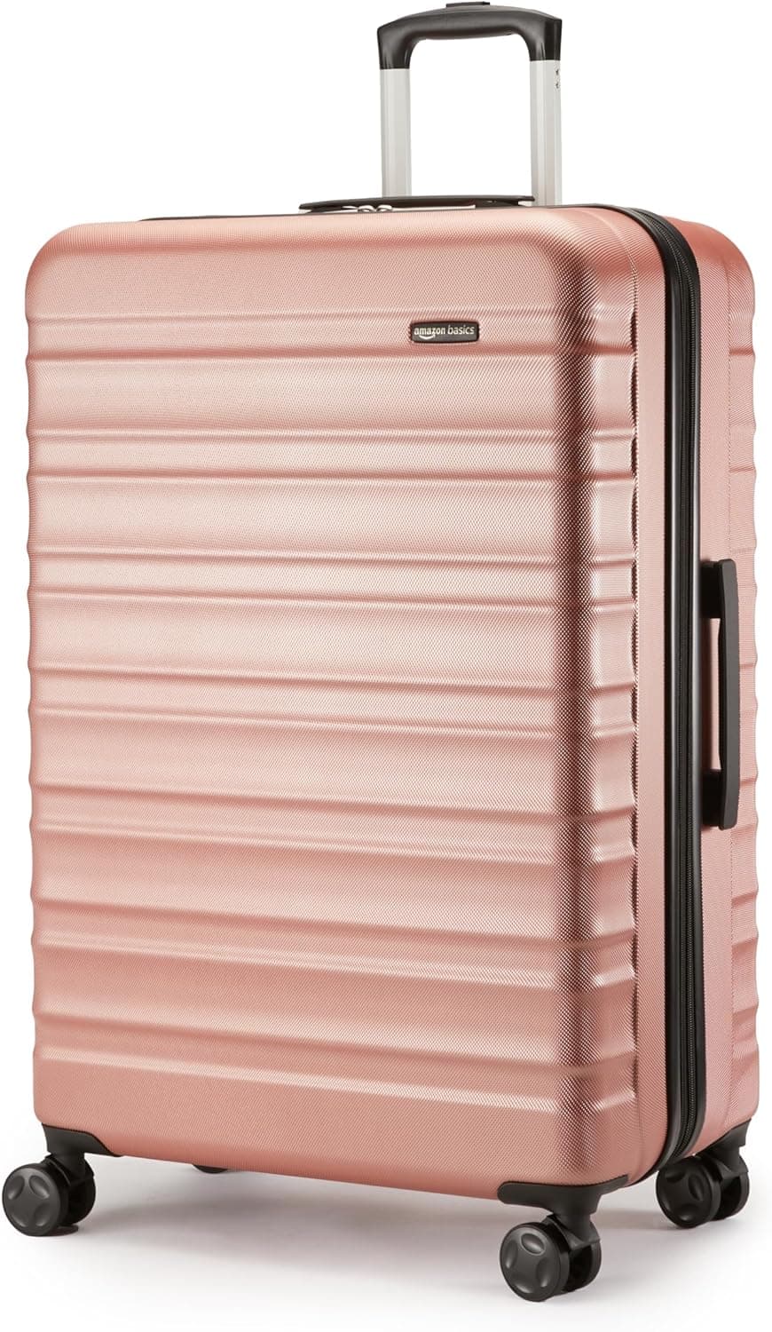 Amazon Basics | Mala rígida rotativa de viagem 78 cm em rosa dourado