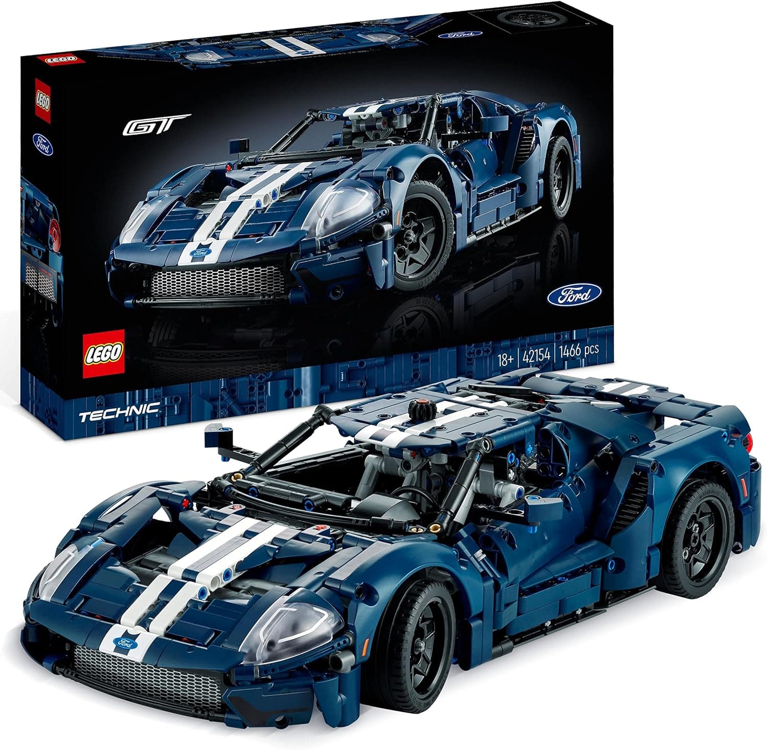LEGO Technic Ford GT 2022, Maquete para construção para adultos, modelo de carro em escala 1:12, edição colecionável, réplica com características 42154