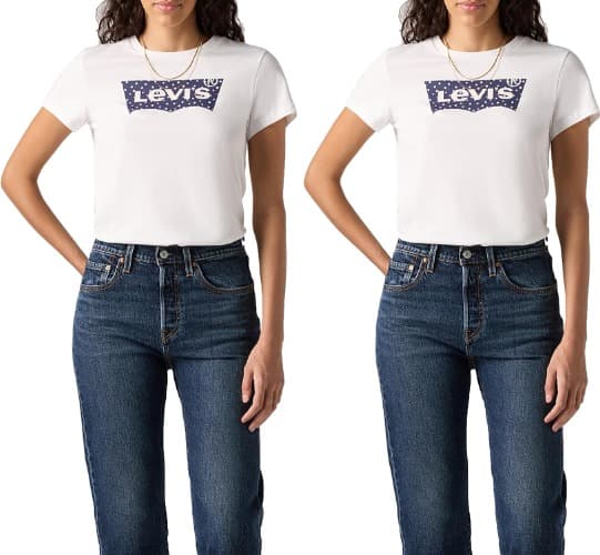 Levi's The Perfect Tee | T-shirt casual para mulher em algodão com estampado floral