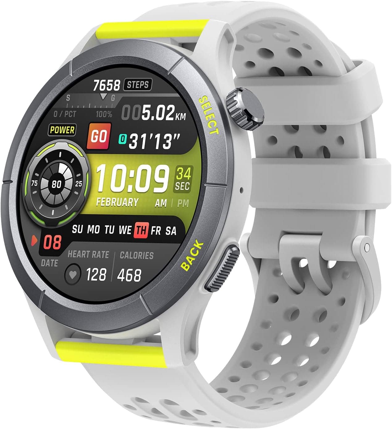 Amazfit Cheetah Round 47 mm Relógio inteligente para corrida com GPS de banda dupla, navegação por rotas e mapas offline, monitor de frequência cardíaca, Alexa integrado