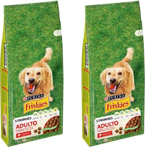 Friskies Purina Friskies ração para cão adulto com boi, cereais e legumes, 15 kg x 2