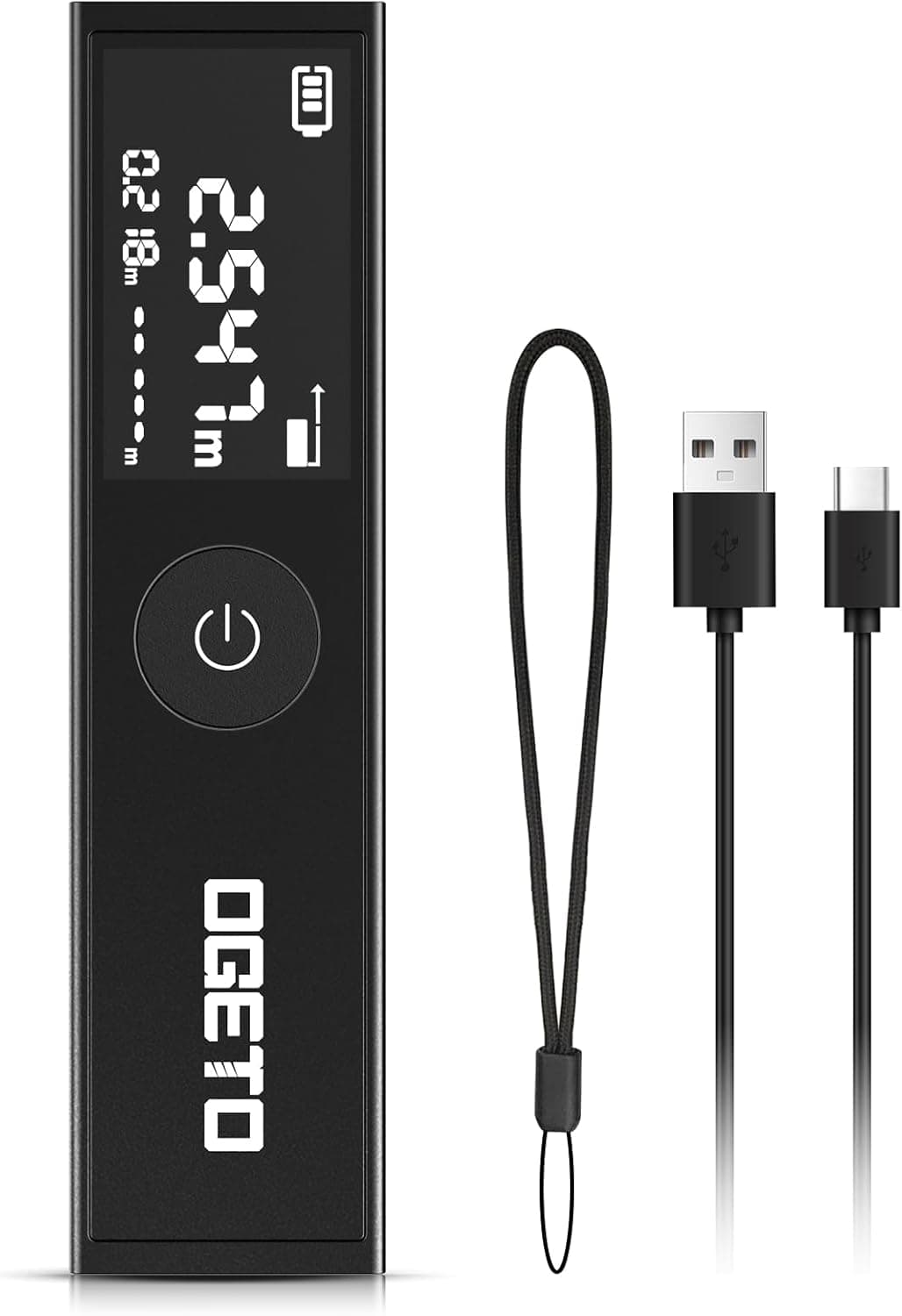 Medidor a laser, OGETO medidor de distância a laser IP54 ferramenta de medição digital portátil telémetro com níveis de bolha e grande ecrã LCD retroiluminado