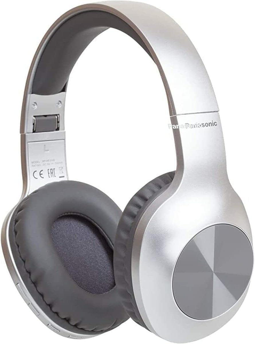 Panasonic RB-HX220BDES Auriculares sem fios Bluetooth, Over Ear com ajuste ergonómico, conexão rápida e fácil, até 23 horas de reprodução, prata