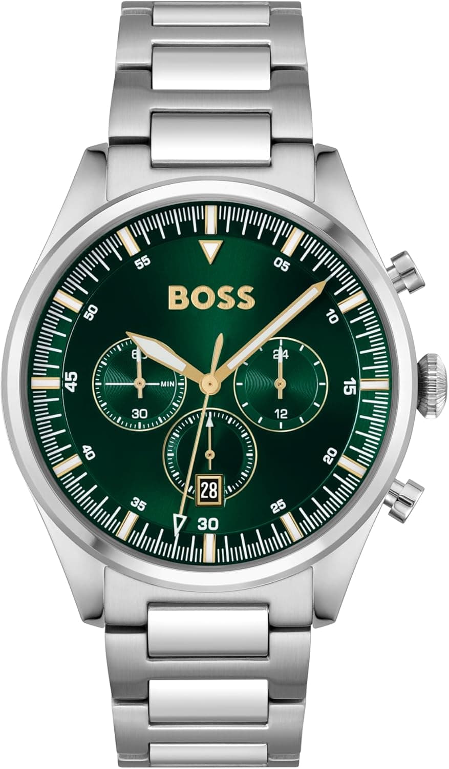 BOSS 1513868 | Relógio de pulso masculino clássico em aço inoxidável prateado