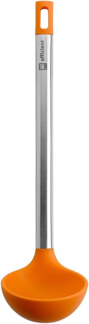 BRA, Colher da sopa em aço inox e silicone, laranja