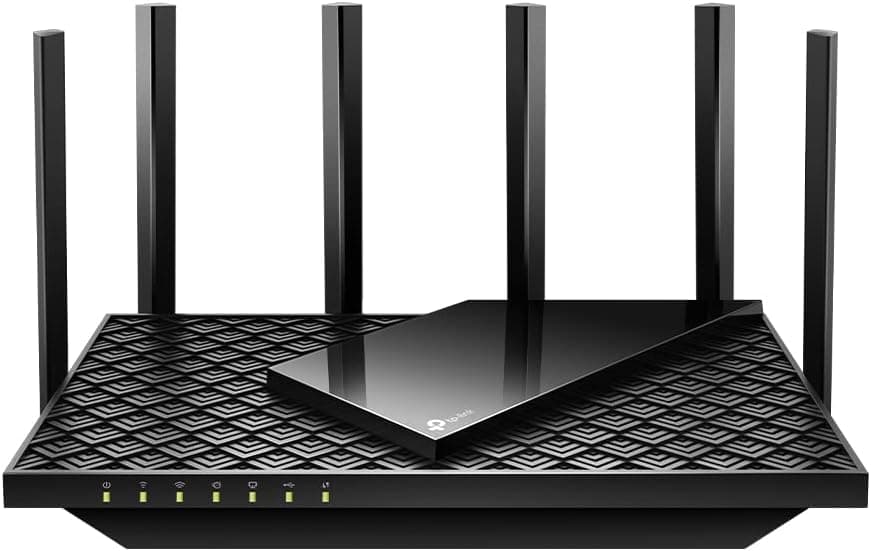 TP-Link Archer AX72 Pro Router Wi-Fi 6, AX5400, portas multi-Gigabit 2,5 G, banda de 160 MHz, Fem de alta potência, 6 × antenas, formação de feixes, VPN, portas USB 3.0