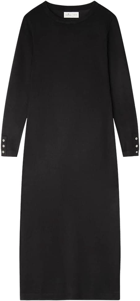 SPRINGFIELD Vestido Midi viscoso com botões metálicos nos punhos e abertura de malha para mulher