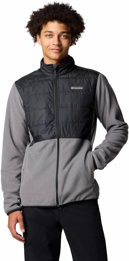 Columbia Basin Butte casaco polar com fecho de correr para homem
