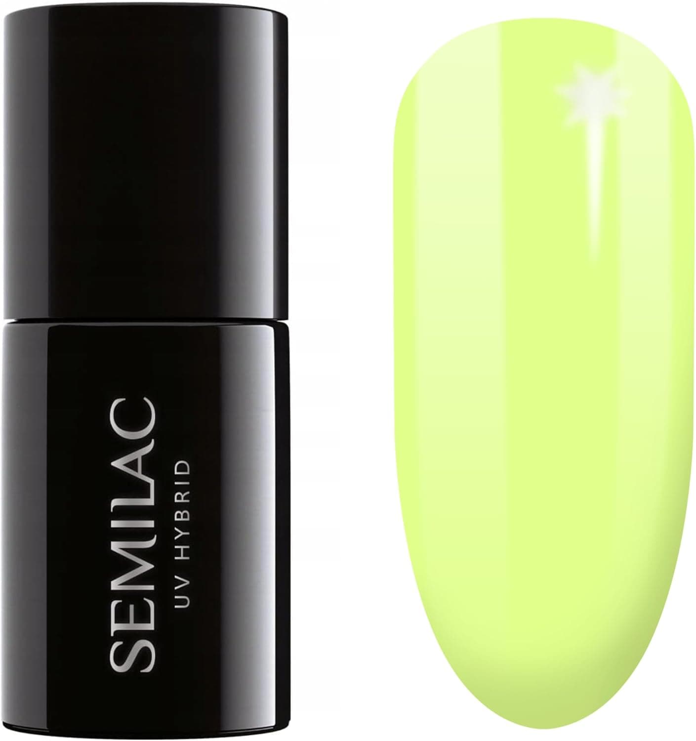 Semilac Esmalte de unhas UV híbrido 604 Luminous Lemon 7 ml