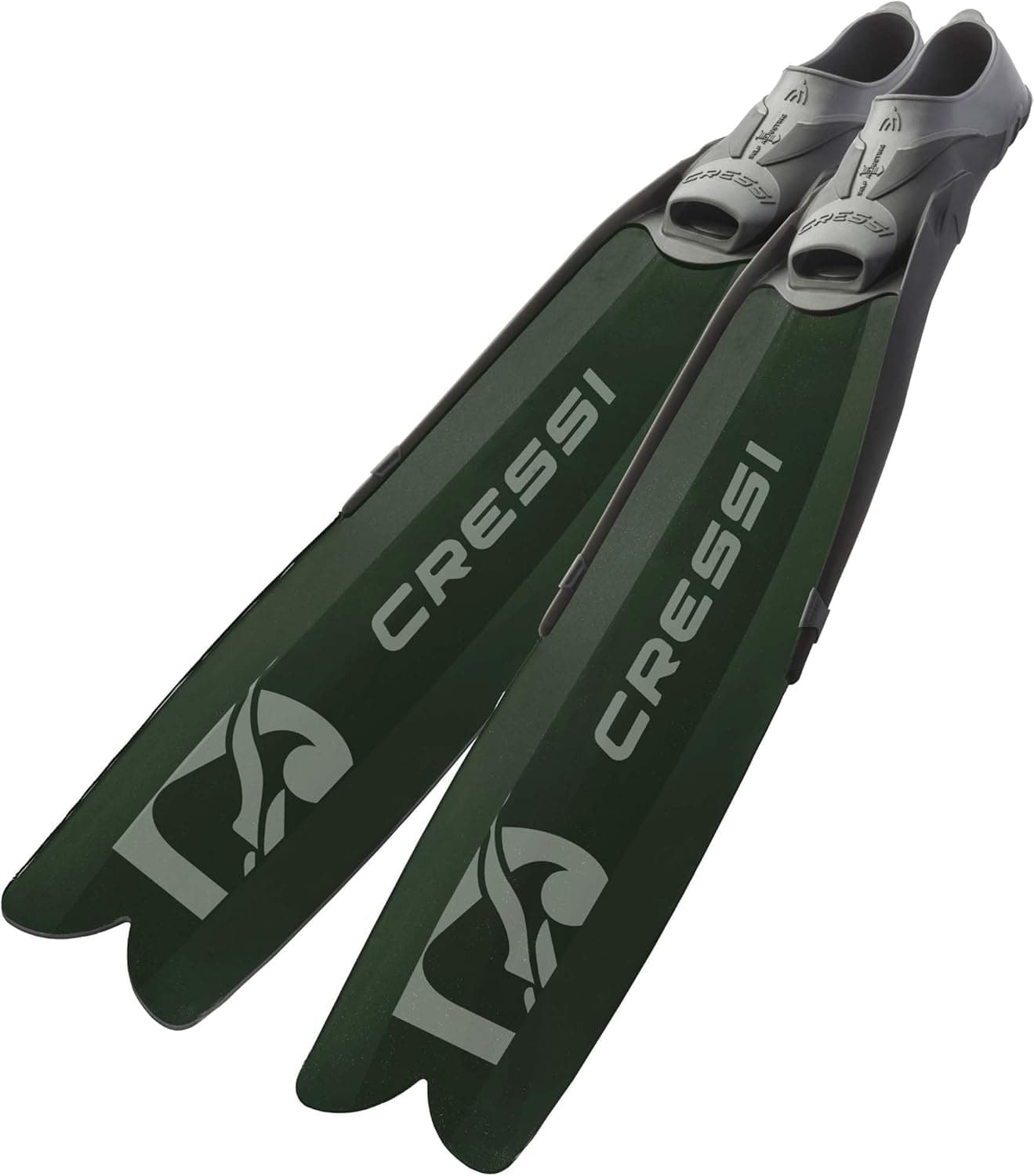 Cressi Gara modular Boost Fins Green aba comprida, ideal para apneia intermediária e avançada e pesca submarina, unissexo para adulto