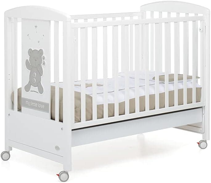 Foppapedretti, My Little Love, berço com corrimão dobrável, 131 x 73 x 108 cm, 27 kg