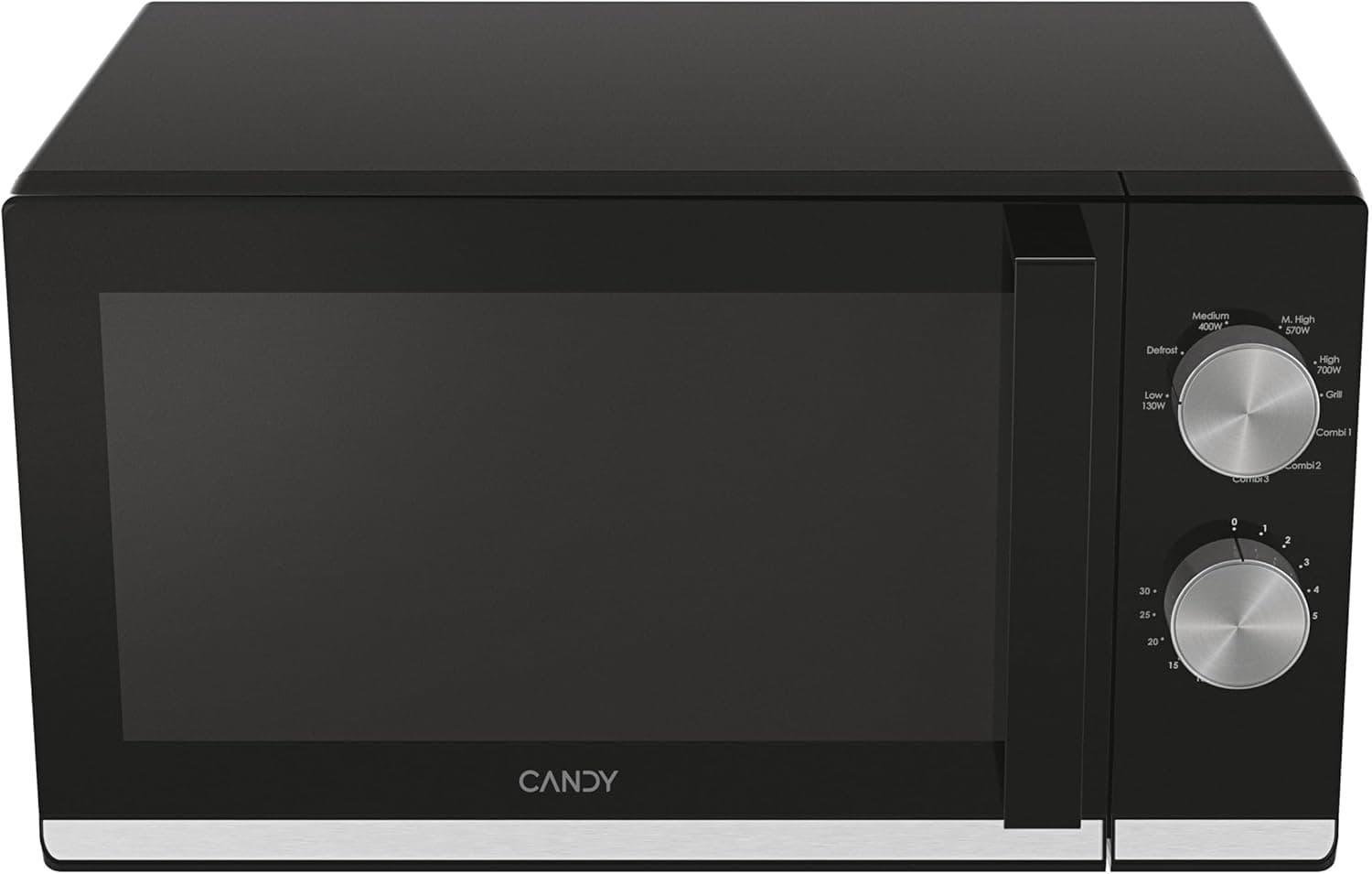 Candy Moderno CMG20TNMB, micro-ondas com brilho, 20 L, 1200 W, 6 níveis de potência, 3 programas combinados, alerta acústico fino cozimento, prato de 24,5 cm, Grill Rack, abertura esquerda, App hOn,