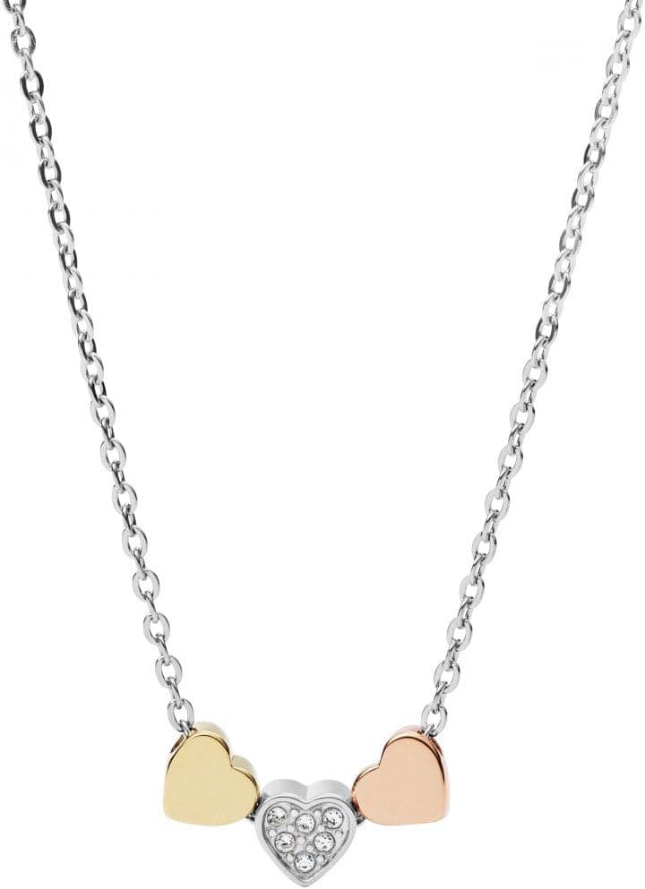 Fossil Tri-Tone colar para mulher