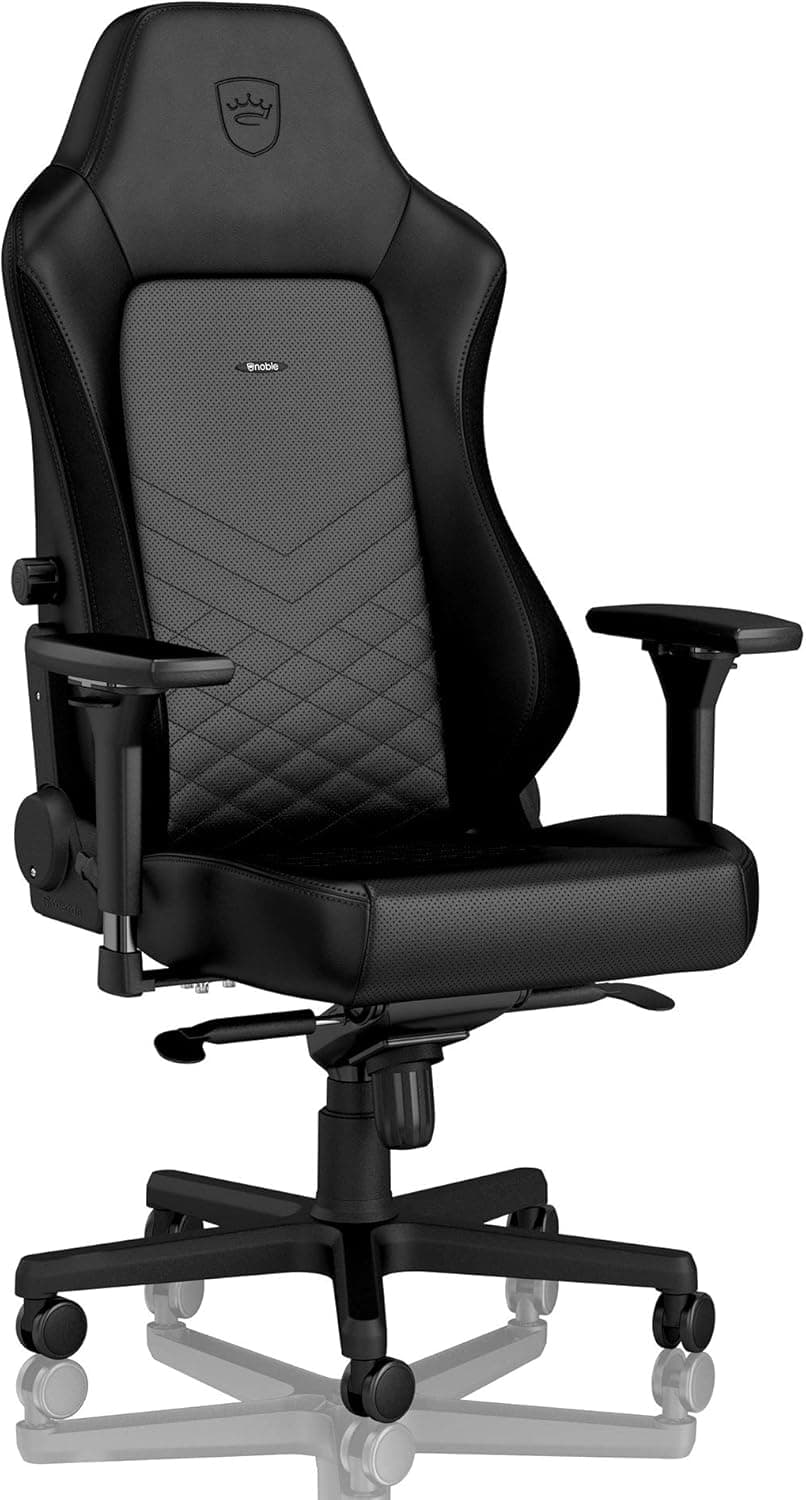 noblechairs Hero cadeira de jogos - cadeira de escritório - couro sintético PU - design de assento de corrida - preto