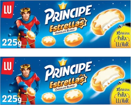 Principe Bolachas estrelas de chocolate branco 250 g x 2