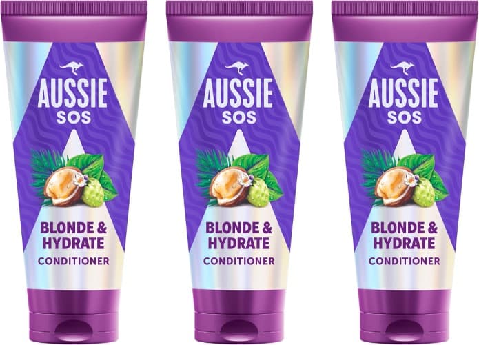 Aussie SOS Blonde & Hydrate Condicionador 200 ml x 3