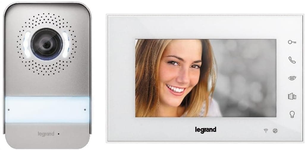 Legrand EASYKIT WiFi | Kit de videoporteiro com monitor a cores de 7 polegadas, câmara grande angular e controlo por app