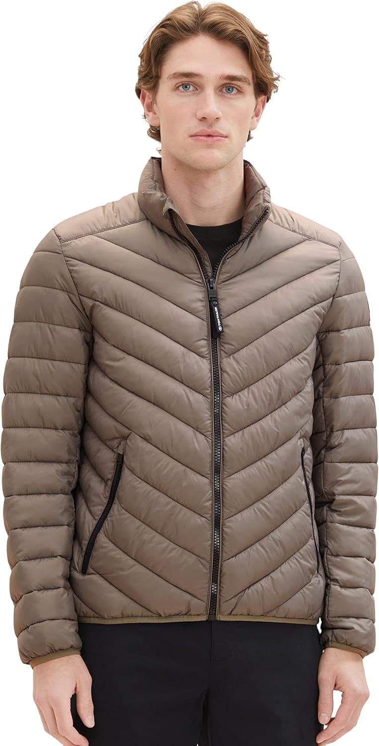 Casaco Acolchoado de Gola Alta Leve para Homens TOM TAILOR