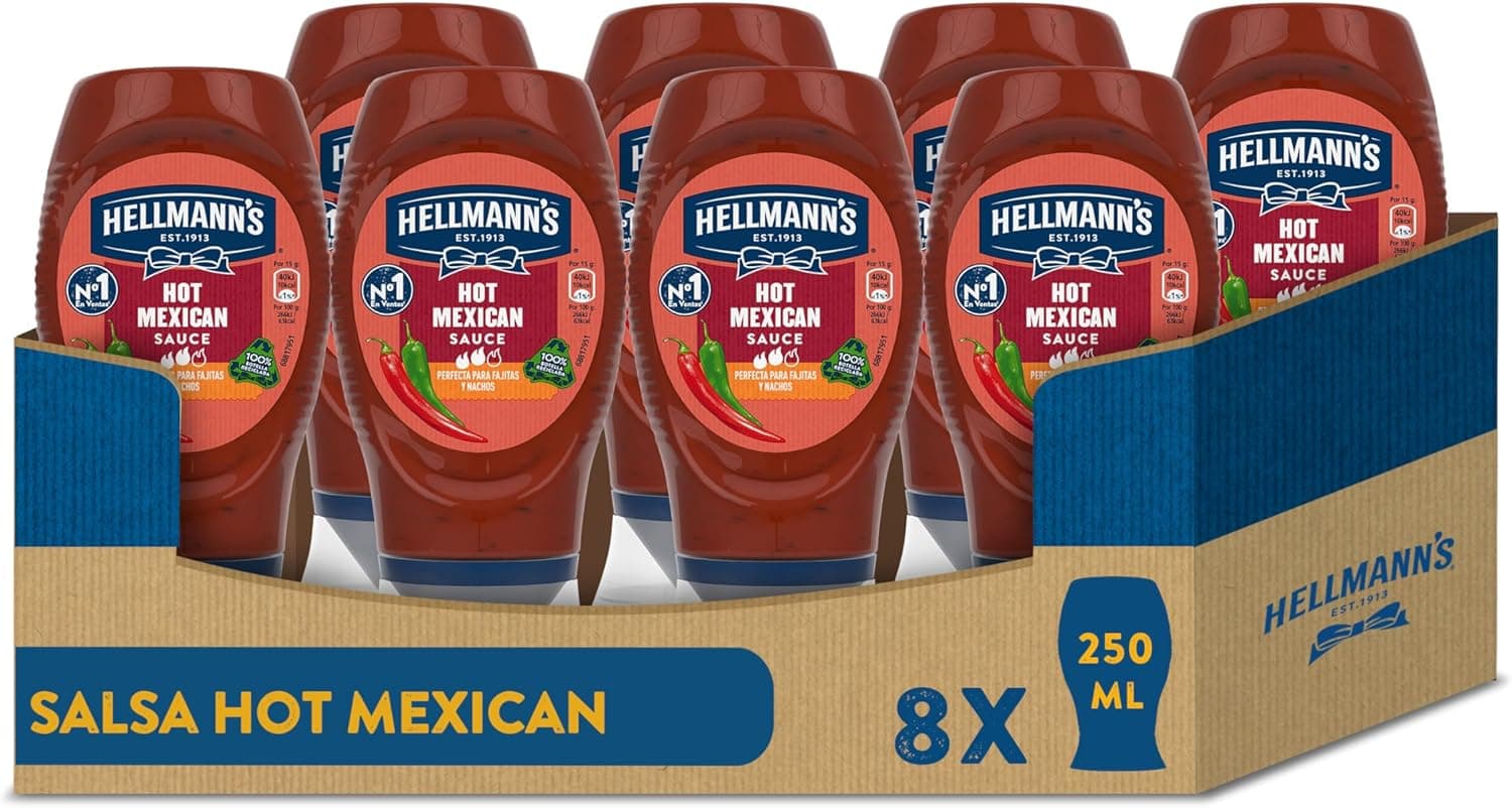 Hellmann's Molho Hot Mexican, 250 ml x 8