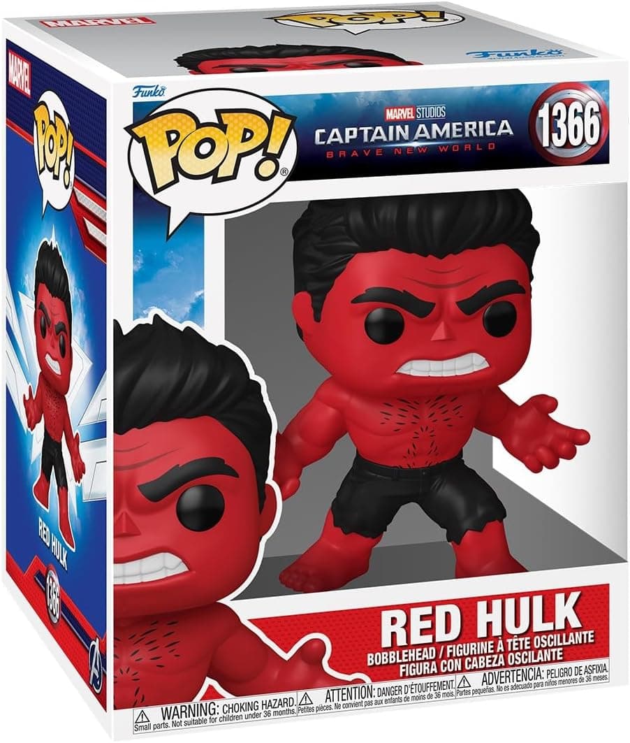 Funko Pop! Super: Captain America: Brave New World - Red Hulk - Figura de vinil colecionável - ideia de presente - Mercadoria oficial 