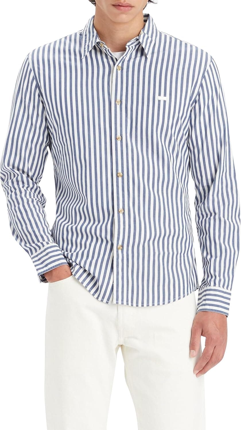 Levi's Long-Sleeve Battery Housemark Slim camisa para homem