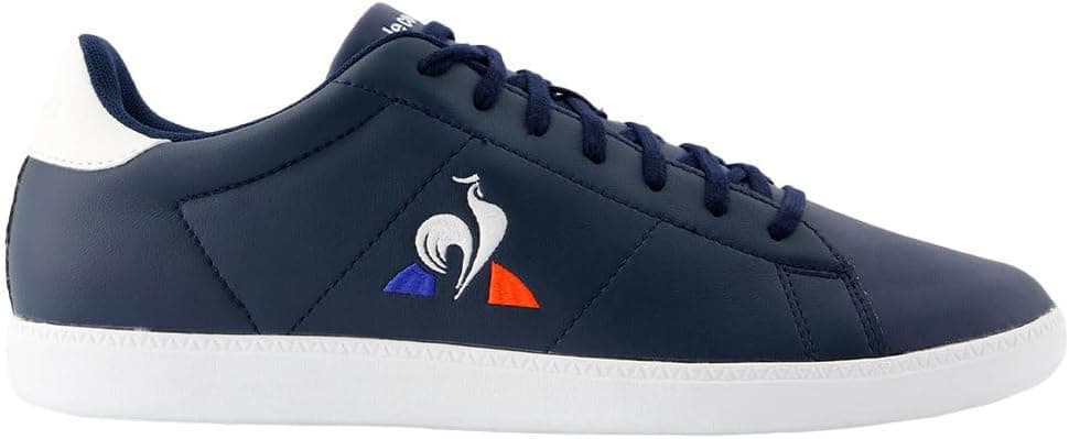 le coq sportif Courtset | Sapatilhas unissexo em couro genuíno com logo tricolor
