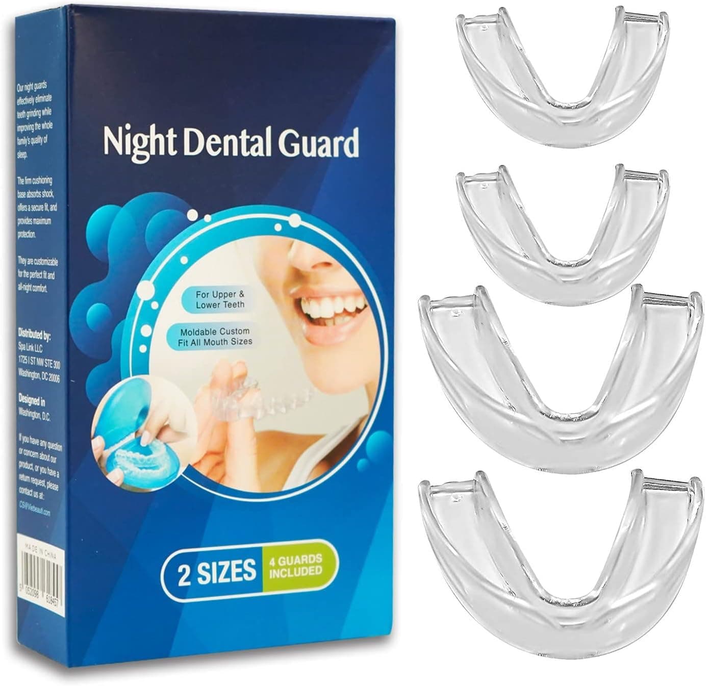 Protetor bucal para ranger os dentes, protege o esmalte dos dentes, melhora a qualidade do sono, elimina bruxismo e o ralo dos dentes, 2 tamanhos