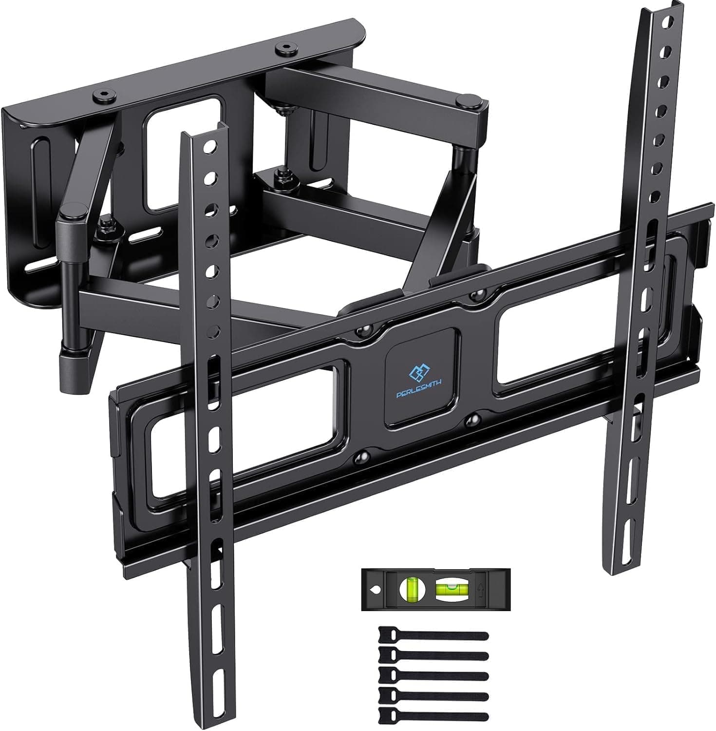 PERLESMITH | Suporte articulado de parede para TV de 26 a 70 polegadas com inclinação e rotação, suporta até 45 kg