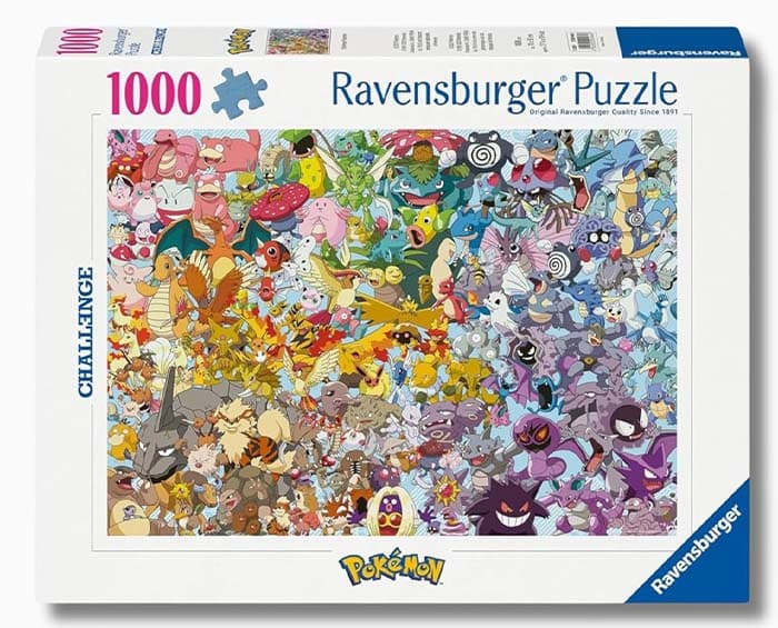 Ravensburger - Pokemon Challenge | Puzzle 1000 peças | quebra-cabeças 1000 adultos 70 x 50 cm | Puzzle Pokemon 1000 peças, quebra-cabeças para adultos e crianças +14 anos
