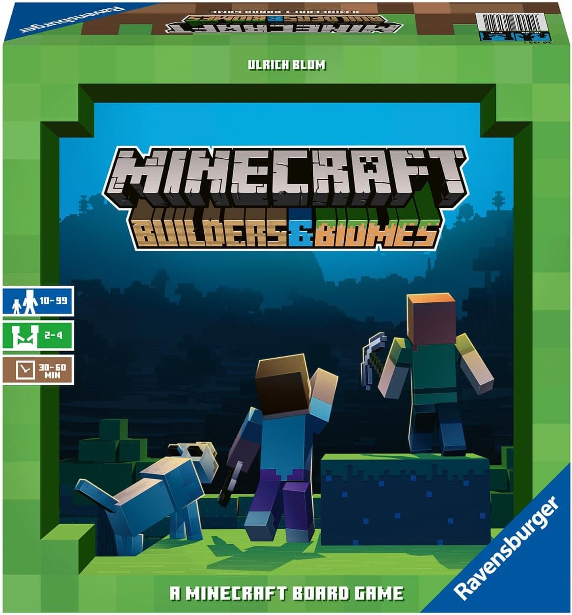 Ravensburger Minecraft Builders & Biomes | Jogo de tabuleiro para 1 a 5 jogadores inspirado no universo Minecraft, para crianças a partir dos 7 anos