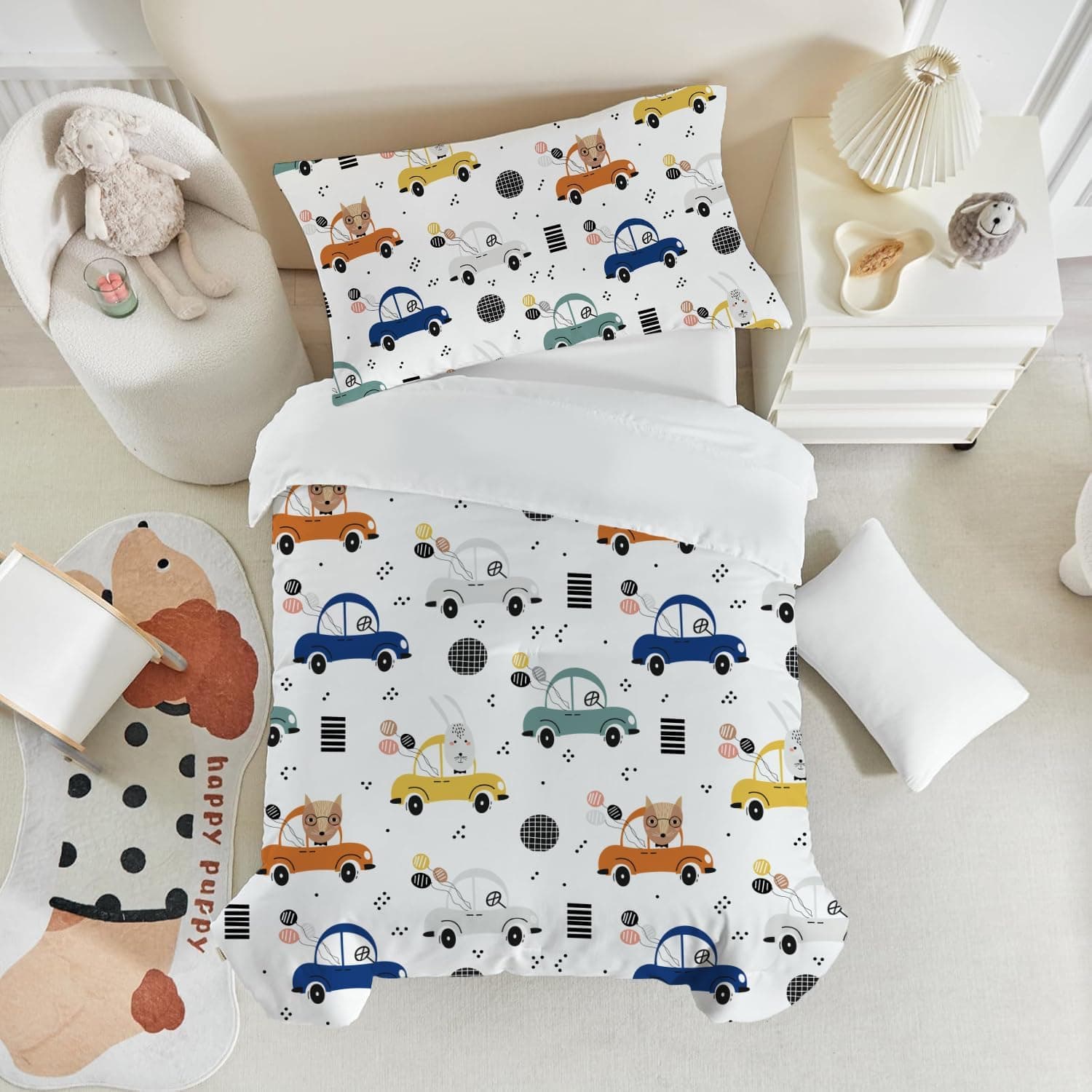 ZTYROLJ | Conjunto de roupa de cama infantil em microfibra com fecho de correr inclui capa de edredão 135 x 200 cm e fronha 80 x 80 cm