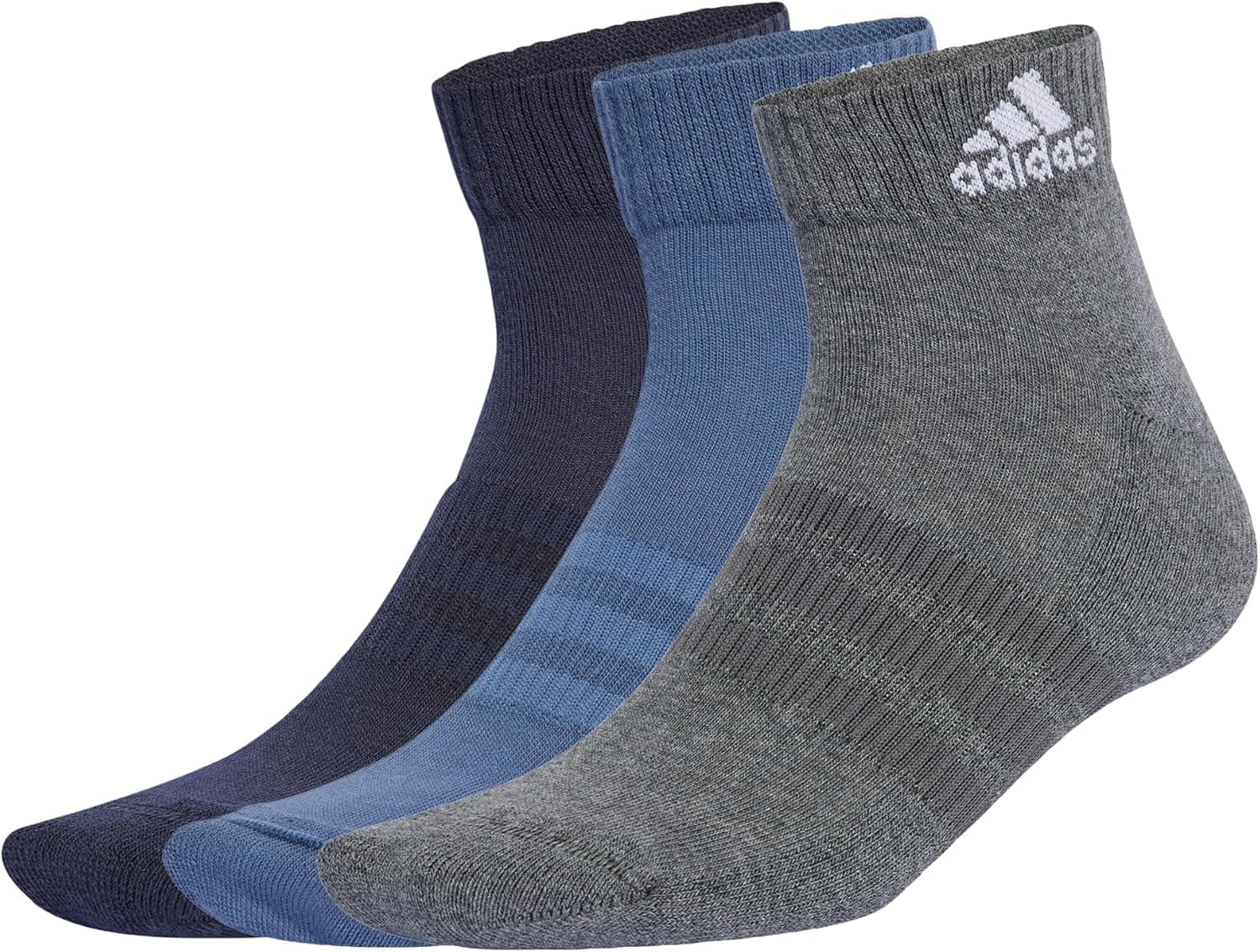 adidas Cushioned Sportswear Ankle Socks, Meias unissexo para adulto, pack de 3 pares
